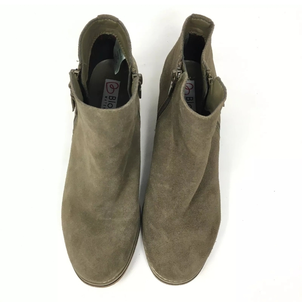 Blondo Liam Waterproof AnkleBoots Booties Shoes Women'sSize 11 Green Suede - Picture 3 of 3